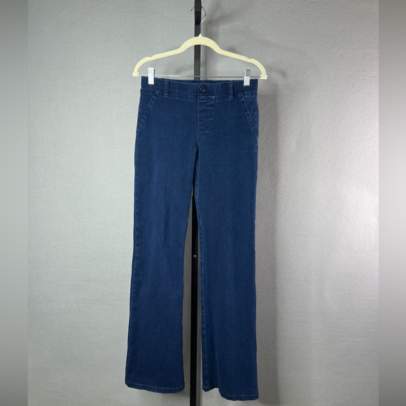 Betabrand Pull on Jeans Womens Small Long Dark Blue Bootcut Stretch Denim - Picture 1 of 10